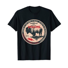 Apache Native American IndianBorn Freedom Wild Buffalo T-Shirt