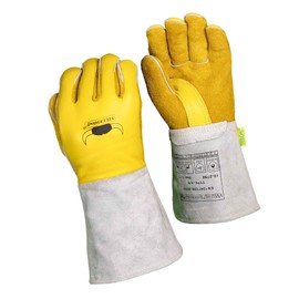 Weldas® STEERSOtuff® top grain cowhide general purpose welding and material handling gloves, 10-2750XL, Golden Yellow, Extra Large