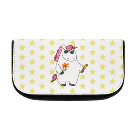 Parent-New Mr. & Mrs. Panda Unicorn Woodstock Cosmetic Bag, White, Hand drawn
