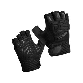 INBIKE Cycling Gloves For Mens MTB Fingerless Cycle Mountain Bike Womens Padded Road Gel Pad Half Finger Bicycle Biking Exercise Gym Accessories Black M