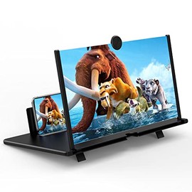 16" Screen Magnifier for Cell Phone - Mobile Phone 3D HD Magnifying Projector Screen Enlarger for Movies, Videos and Gaming – Foldable Phone Stand with Screen Amplifier–Compatible with All Phones