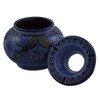 Ceramic Ashtrays Hand Made Smokeless Large Moroccan White Blue