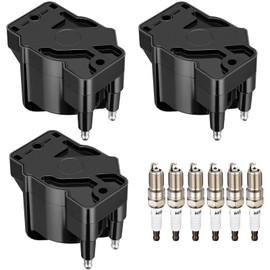 BDFHYK 3PCS Ignition Coil Pack D555 and 6PCS Iridium Spark Plugs 3951 Compatible with Oldsmobile 88 Buick Allure LaCrosse LeSabre Park Avenue Chevy Camaro Impala Monte Carlo Pontiac Bonneville 3.8L V6