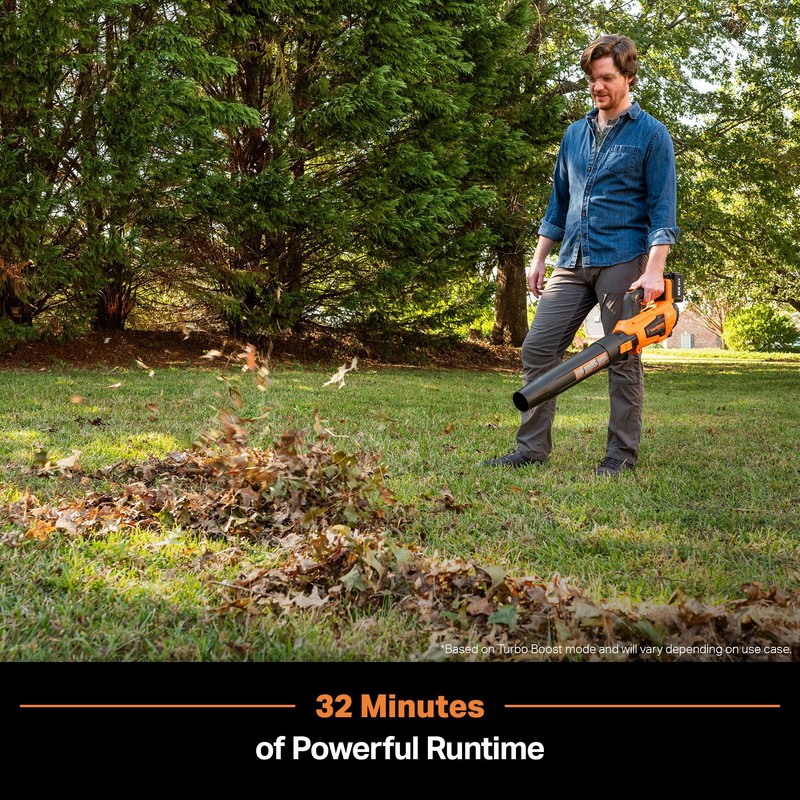 Leaf Blower Cordless, LawnMaster Leaf Blower 24V Max with 4.0Ah
