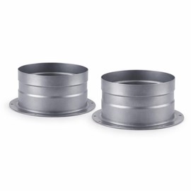 Resistpro b Duct Connectors Φ100mm Set of 2 Zinc Plated Round Flange Pipe Connectors