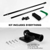 UD_G128 Combo Pack: 6 Ft Tangle Free Spinning Flagpole (Black)