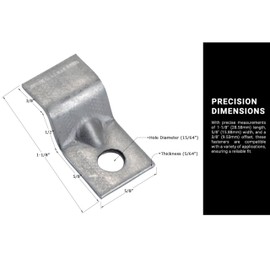 500 Pack Rok Hardware 14 Gauge Table Top Fasteners with Screws, Steel Z Clip Tabletop Connectors, ROKSTBFAST