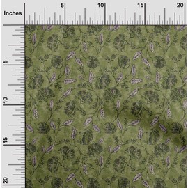 oneOone Velvet Light Green Fabric Batik Sewing Fabric by The Yard Printed DIY Clothing Sewing Supplies 58 Inch Wide