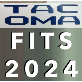 Advanced Trims Blue Raised Plastic Letters Inserts fits NEW Toyota Tacoma 2024 2025 Tailgate
