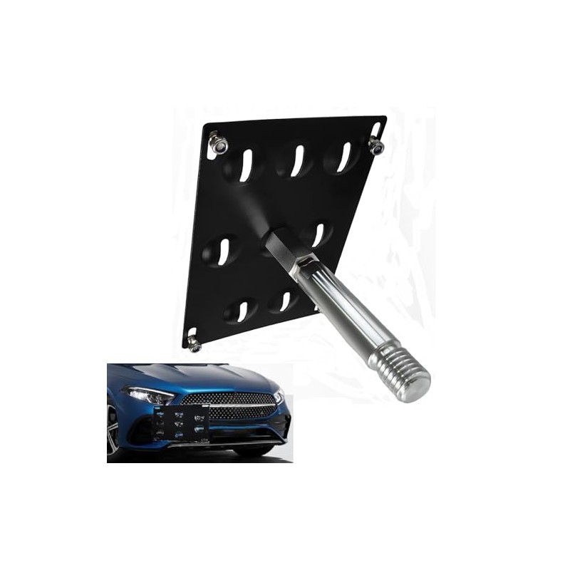 License Plate Holder Front Bumper Tow Hook License Plate Mount