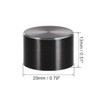 sourcing map 5pcs Potentiometer Knob Knurled Shaft Black Aluminum Smooth