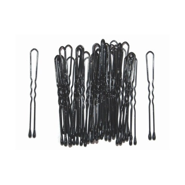 Inca Black 4.5 cm Black Metal U Shaped Hair Pins