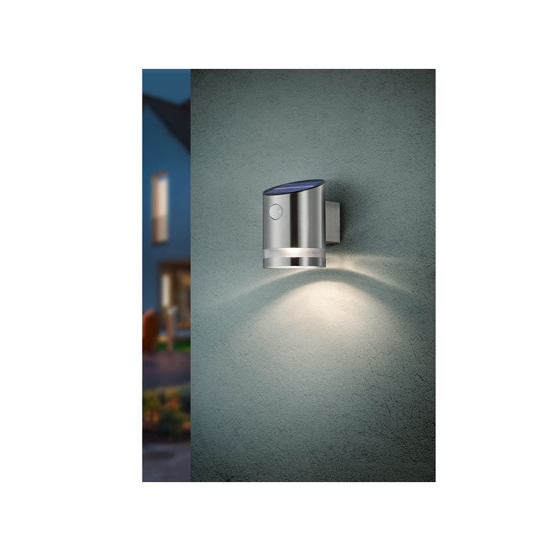 Set of 2 Solar Outdoor Wall Lights Anthracite with Motion
