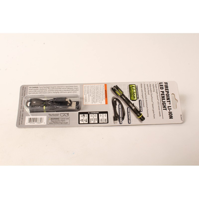 Rotary Fire Point X Lithium Ion Pen Light 368 Lumens