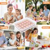 Whkvnng 2 Pack Deviled Egg Trays,Stackable Plastic Egg Holder for