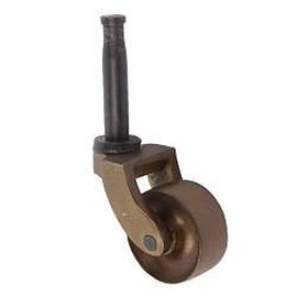 Van Dyker's Restorers Vintage Classic Solid Brass Swivel Caster Wheel (1 Piece), Antique Brass, 1 1/4 Inch Wheel