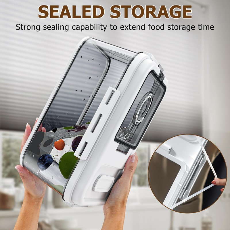 Olimingse Bread Box For Kitchen Countertop, Airtight Bread Storage Container,