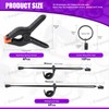 Swpeet 22Pcs Photography Backdrop Support Kit, 10Pcs Curtain Rings with