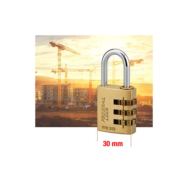 THIRARD 00913946 - Rb Padlock, Nickel Plated Steel Shackle, Padlock,