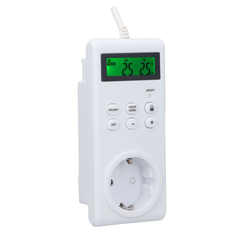 Thermostat Outlet Wireless Programmable Automatic Temperature Controller Socket Switch EU