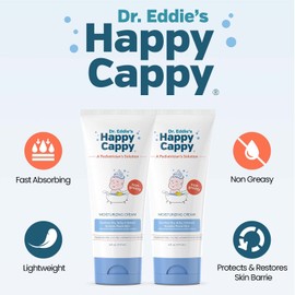 Happy Cappy Dr. Eddie's Pediatrician-Formulated Moisturizing Baby Lotion - Gentle, Paraben Free, Hypoallergenic, Sulfate Free - Soothes Dry Skin, Eczema and Reduces Redness, 6 oz each, 2-Pack