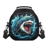 SEANATIVE Cartoon Shark Print Lunch Bag Insulated Lunch Box for