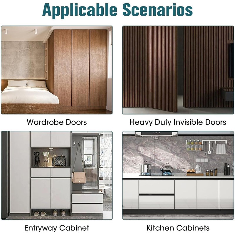 zalati Slide Latch Open Silent Closer for Cupboard Drawer Wardrobe