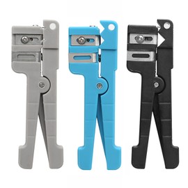 Generic 3-Pack Coax Cable Stripper Fiber Optical Buffer Tube Jacket Stripper 45-162 & 45-163 & 45-165 (Gray & Blue & Black), 0mm~7.9mm