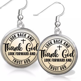 the fun things Thank Trust God Religious Dangle Earrings Faith Scripture Bible Verse Statement