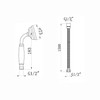 ENKI EH025 Traditional Victorian Antique Bronze Shower Head Hose Replacement,
