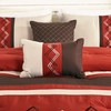 Chezmoi Collection Arden 7-Piece Modern Pleated Stripe Embroidered Zigzag Bedding