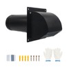 10 Inch Black Hooded Wall Vent Cover with Screen and