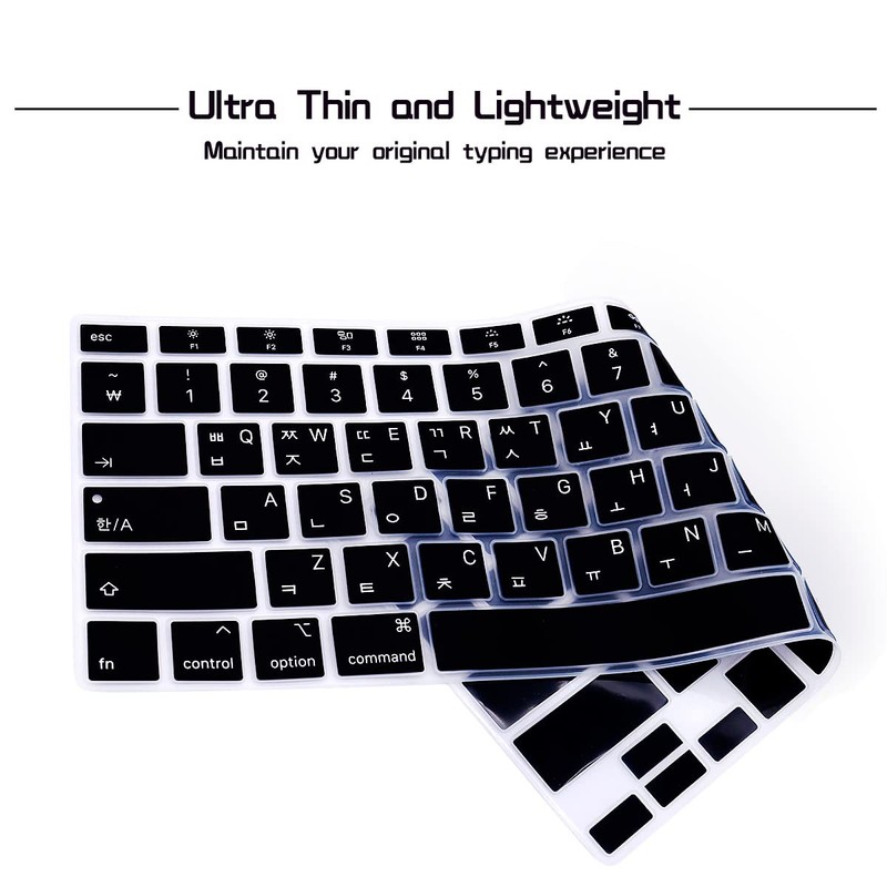 HRH Korean Language Keyboard Cover Skin,Silicone Keyboard Cover Protector for