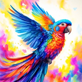 Leixonl 5D Diamond Painting Kits for Adults and Beginner Diamond Art Paint by Numbers for Home Wall Decoration and Gifts(12X12 inch) (Parrot)
