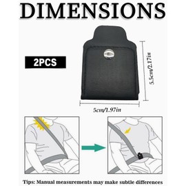 BNREOZA 2 Stück Leder Sicherheitsgurt Clip, Auto Sicherheitsgurt Versteller Universal Auto Sicherheitsgurt Clip Sicherheitsgurt Versteller für entspannende Schulter Nacken und Hals