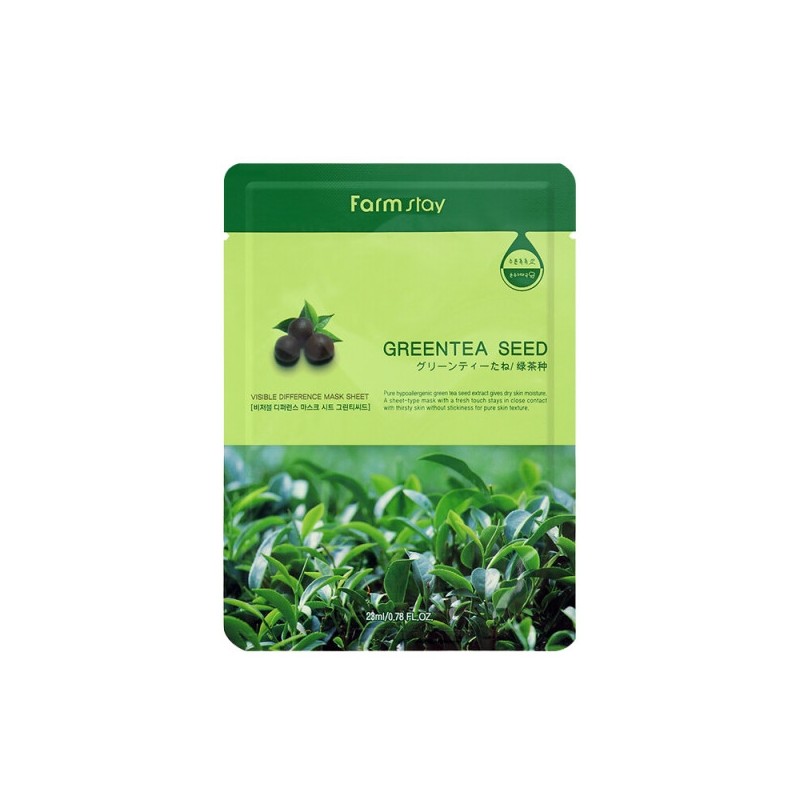 Farmstay Visible Difference Mask Pack Green Tea Seed 10 Sheets