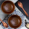 Ocnvlia 4 Pieces Wooden Handmade Bowl and Spoon for for