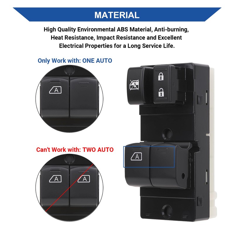 Obaee Master Power Window Switch Driver Side Compatible with Nissan