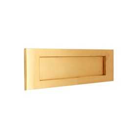 HEAVY SPRUNG Victorian Letter Plate Box Postal Solid Brass, Chrome & Satin 10" x 3" (Satin Brass)
