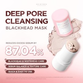 SKIN1004 Máscara de Barra de Arcilla Rápida Poremizing 27g, 0.95oz, Tratamiento Facial Coreano para Minimización de Poros, Máscara de Arcilla Rosa con