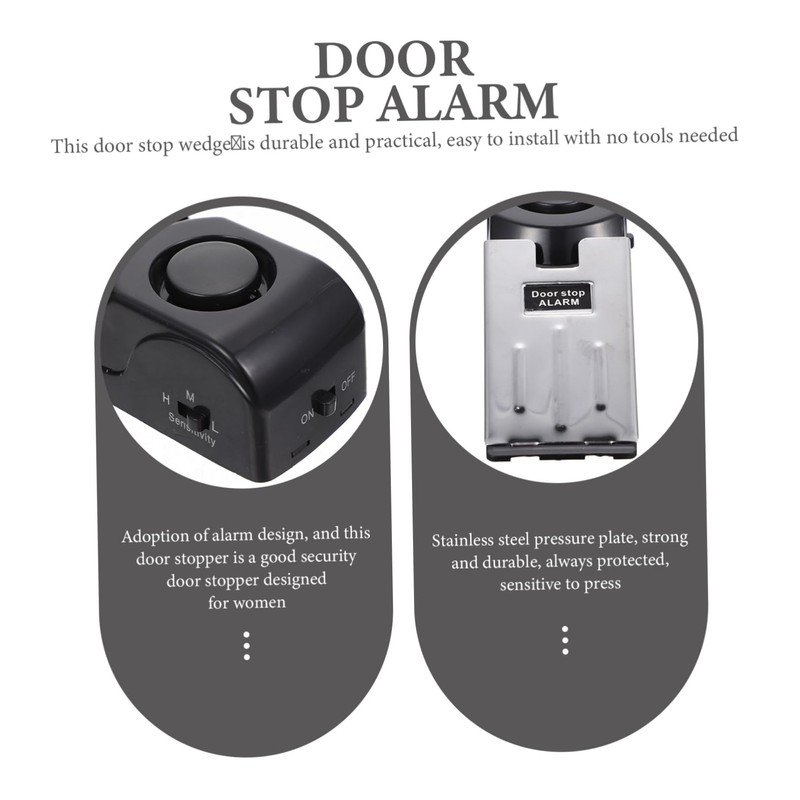 OHPHCALL Intelligent Door Stopper Security Alarm Portable Anti-Theft Door Wedge