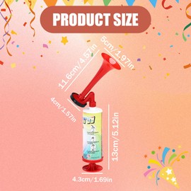 Yootiko Pack of 2 Loud Air Horn, Air Pressure Fanfare Handheld Air Pressure Fanfare Pump Classic Air Horns Signal Horn Noise Maker Signal Horn for Football Fanfare Compressed Air Horn