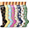 CHARMKING Compression Socks for Women & Men (8 Pairs) 15-20