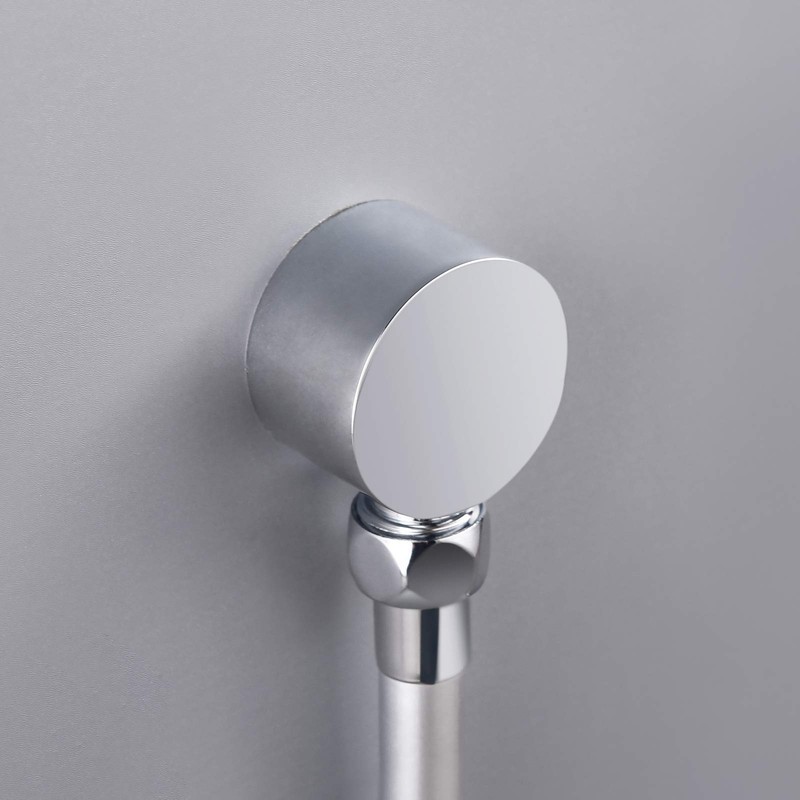 Round Hose Connection Wall Connection Elbow Chrome Keymark Brass Universal