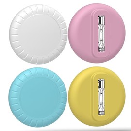4 Pack Holder for AirTag Kids Hidden with Pin, Waterproof Silicone for Air Tagholder,Anti Lost, Lightweight GPS Tracker Case for Child,Elderly,Luggage,Clothes,Backpack(Yellow/White/Pink/Mint Green)