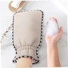 Mobestech 3pcs Exfoliating Bath Gloves Dual-sided Rubbing Towels for Adults