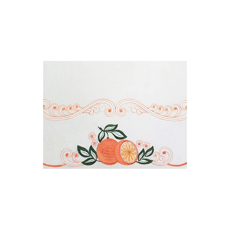GOHD Sweet Harvest. 3pcs Kitchen Cafe Curtain Set. Nice Embroidery