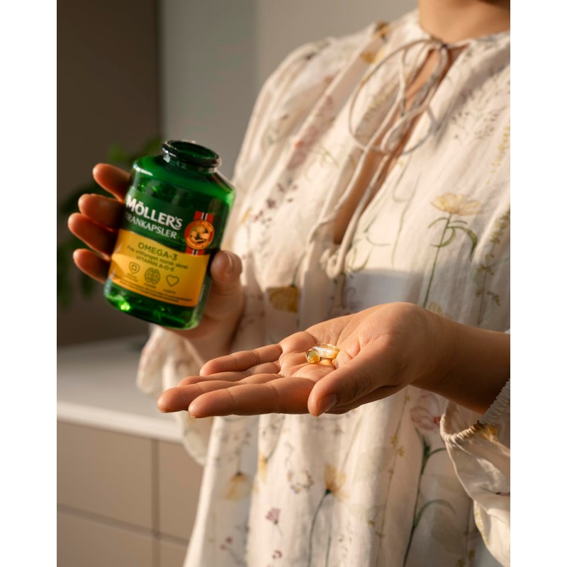 Moller's Cod Liver Oil Capsules Omega-3 Fatty Acids DHA &
