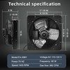Criditpid 14 Inch Shutter Exhaust Fan with Speed Controller Switch,