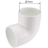 TOP-VIGOR 2Pcs 75mm Slip 90 Degree PVC Pipe Fitting Elbow